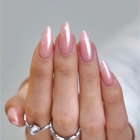 BTArtbox Press On Nails Glazed Pink Almond - Almond Nails medium length - Picture 2 of 3